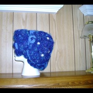 New blue, fun fur, hat